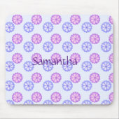 Lila und blaue Blumen Mousepad (Vorne)