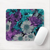 Lila und blaue Blumen Mousepad (Mit Mouse)