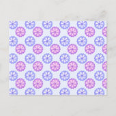 Lila und blaue Blumen Postkarte (Vorderseite)