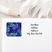 Lila und blaue Blumen William Morris (Insitu)