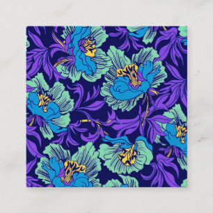 Lila und blaue Blumen William Morris Begleitkarte