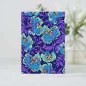 Lila und blaue Blumen William Morris Begleitkarte (Stehend Vorderseite)