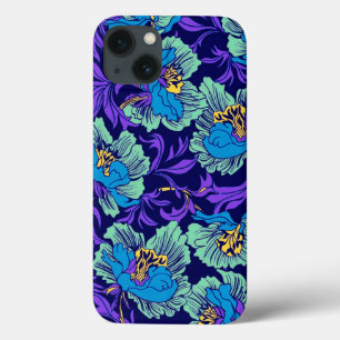 Lila und blaue Blumen William Morris Case-Mate iPhone Hülle