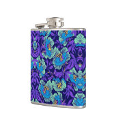 Lila und blaue Blumen William Morris Flachmann (Links)