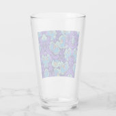 Lila und blaue Blumen William Morris Glas (Rückseite)