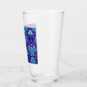 Lila und blaue Blumen William Morris Glas (Links)