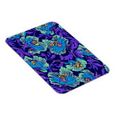Lila und blaue Blumen William Morris Magnet (Rechte Seite)