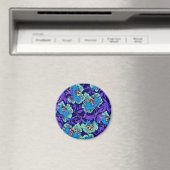 Lila und blaue Blumen William Morris Magnet (In Situ (Geschirrspüler))