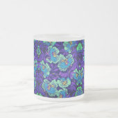 Lila und blaue Blumen William Morris Mattglastasse (Mittel)