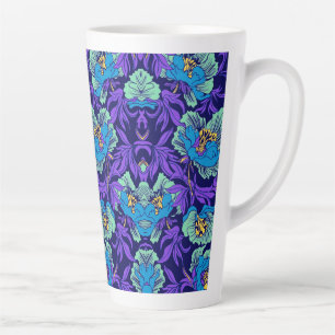 Lila und blaue Blumen William Morris Milchtasse