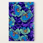 Lila und blaue Blumen William Morris Notizblock (Rückseite)