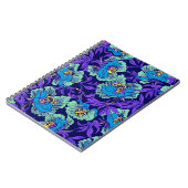 Lila und blaue Blumen William Morris Notizblock (Linke Seite)