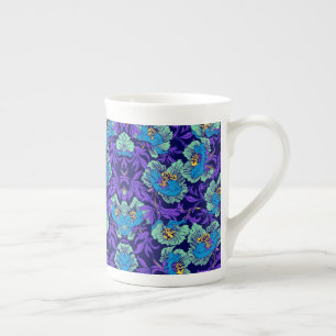 Lila und blaue Blumen William Morris Porzellantasse