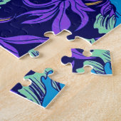 Lila und blaue Blumen William Morris Puzzle (Seite)