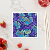 Lila und blaue Blumen William Morris Serviette (Beispiel)