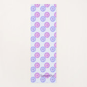 Lila und blaue Blumen Yogamatte (Vorderseite)