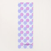 Lila und blaue Blumen Yogamatte (Rückseite)