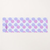 Lila und blaue Blumen Yogamatte (Vorderseite (Horizontal))
