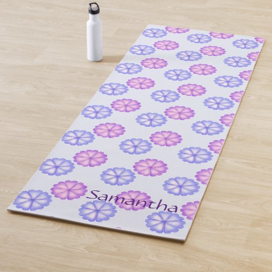 Lila und blaue Blumen Yogamatte (Beispiel)