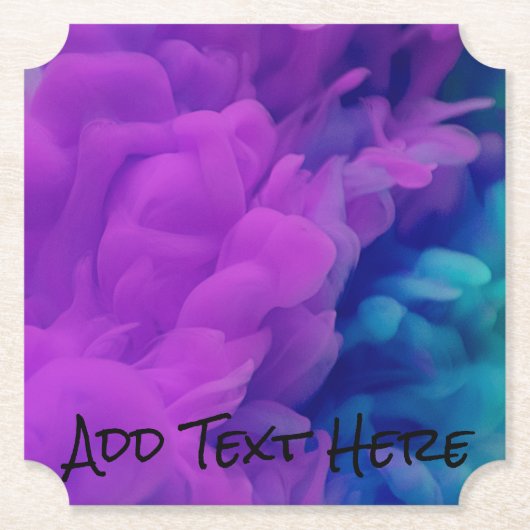 Lila und blaue digitale Rauchwolke Untersetzer (Vorderseite)