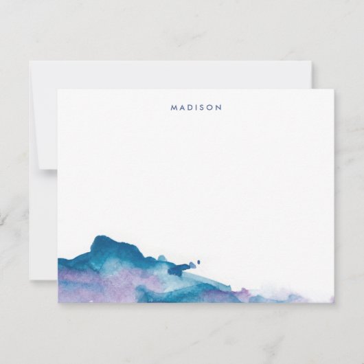 Lila und blaue Farben Danke an Ihre Karten (Vorderseite)