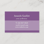 Lila und blaue Fleck Watercolorkunst Visitenkarte (Rückseite)