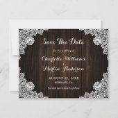 Lila und blaue florale Hochzeit Save The Date (Rückseite)