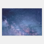 Lila und blaue Galaxie Geschenkpapier Set (Vorderseite)