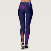 Lila und blaue Galaxie Leggings (Rückseite)