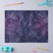 Lila und blaue Galaxie mit Sternentfernung Seidenpapier (Basteln)