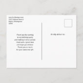 Lila und blaue Galaxie Space Abstrakt Danke Postkarte (Rückseite)