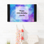 Lila und blaue Galaxie Space Abstrakt Geburtstag Banner (Insitu)