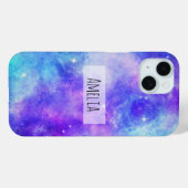 Lila und blaue Galaxie Weltraum Abstrakt Case-Mate iPhone Hülle (Rückseite (Horizontal))