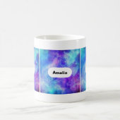 Lila und blaue Galaxie Weltraum Abstrakt Kaffeetasse (Mittel)