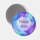 Lila und blaue Galaxie Weltraum Abstrakt Magnet (Vorderseite/Rückseite)