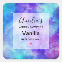 Lila und blaue Galaxie Weltraumkerzengeschäft