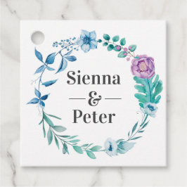 Lila und blaue Gastgeschenk Hochzeiten mit Blumenk Geschenkanhänger