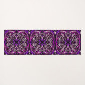 Lila und blaue Gemusterte Yoga Mat Yogamatte (Rückseite (Horizontal))