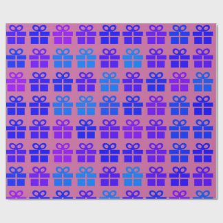 Lila und blaue Geschenkboxen-Muster-Hintergrund Geschenkpapier