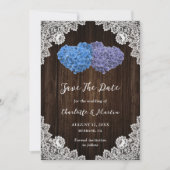 Lila und blaue Hochzeit speichern das Datum Save The Date (Vorderseite)