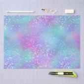 Lila und blaue Iridescent Holo Paint Spritzer Seidenpapier (Handwerk)