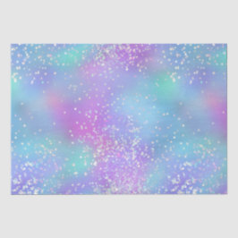 Lila und blaue Iridescent Holo Paint Spritzer Seidenpapier