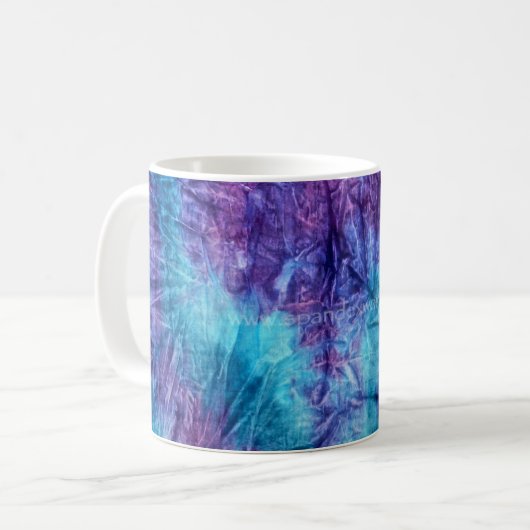 Lila und blaue Krawatten-Tasse durch Joe Moriarty Kaffeetasse (Vorderseite Links)