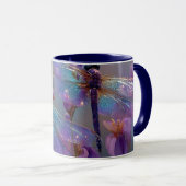 lila und blaue Libellen Tasse (VorderseiteRechts)