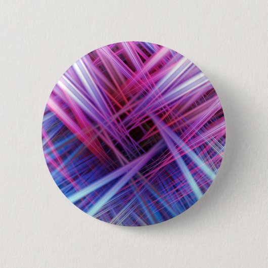 Lila und blaue Lichtstrahlen Muster Button (Vorderseite)