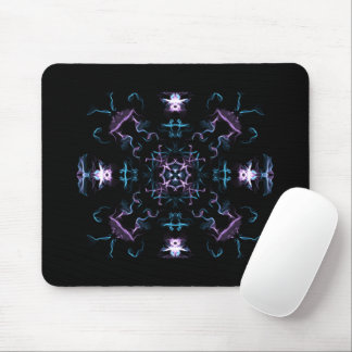 Lila und blaue Mandala-Blume Mousepad