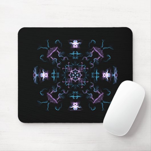 Lila und blaue Mandala-Blume Mousepad (Mit Mouse)