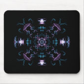 Lila und blaue Mandala-Blume Mousepad (Vorne)