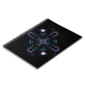 Lila und blaue Mandala-Blume Notizblock (Linke Seite)