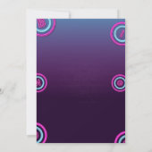 Lila und blaue Modern Bingo Night Einladungen (Rückseite)